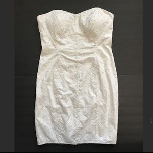 Betsey-Johnson-White-Strapless-dress-Size-10